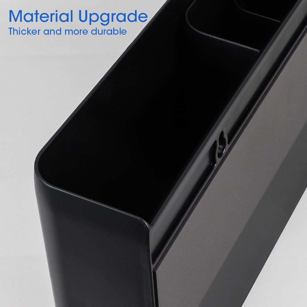 Picowe 3 PCS Magnetic Laundry Storage, Magnetic Storage Box for Laundry Room, Kitchen, Bathroom, Office, Space-Saving Trash Container Hanging on Dryer, Washer or Wall Mount Trash Bin (Black)