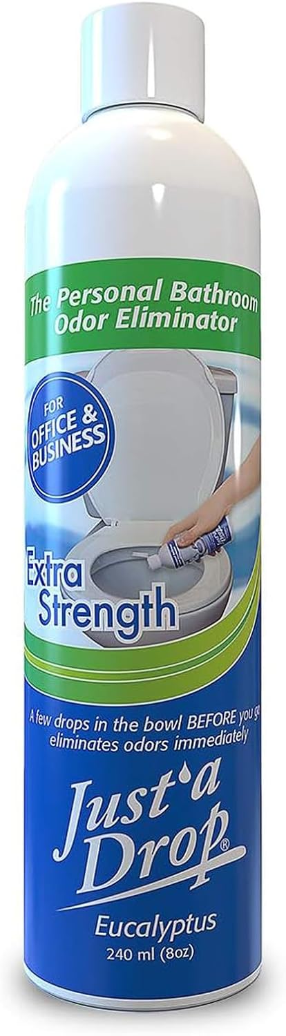 Prelam Just a Drop Odor Eliminator Refill Bottle - Long-Lasting and Eco-Friendly Formula - Leaves Bathroom Smelling Clean and Fresh - Fits into Your Purse - Easy To Use - Eucalyptus - 8 oz Refill