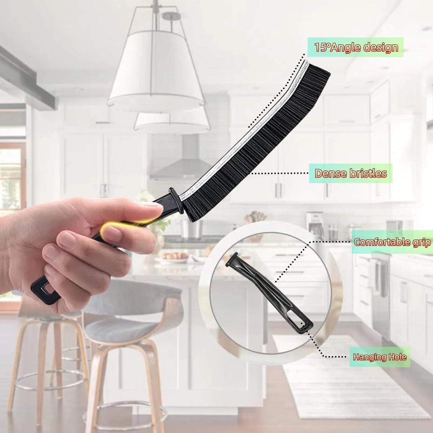 Crevice Cleaning Brush, Multifunctional Cleaning Brush Tool, Bathroom Gap Brush,Grout Brush, Cleaning Tools for Toilet, Bathrooms, Kitchens, Bathtub, Faucets, Sink, Windows，6pcs