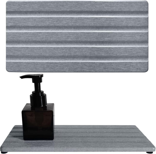 Diatomite Soap Dish, Water Absorbing Stone Tray, Kitchen Sink Organizer, Fast Drying Counter Holder (Grey, 9.5" x 4.7"/24 x 12cm)