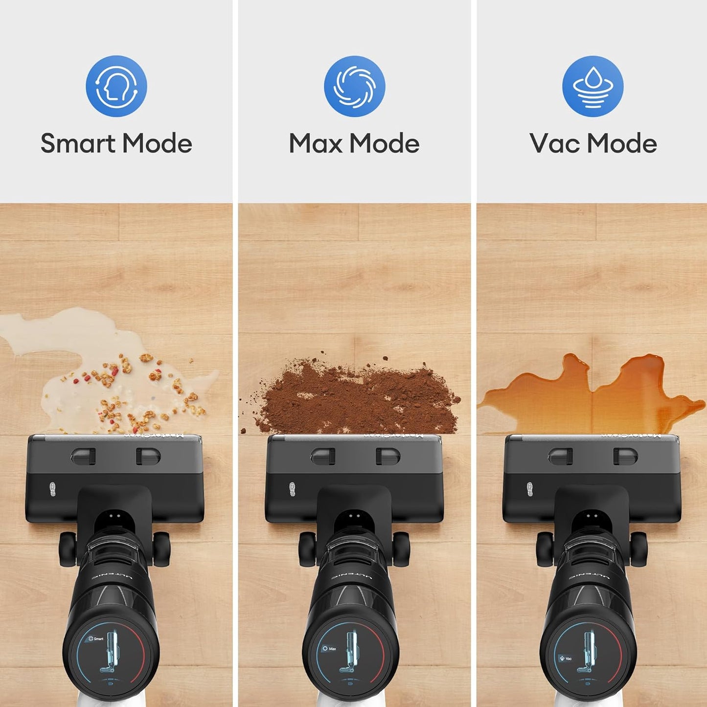 Ultenic Wet Dry Vacuum Cleaner, Cordless Vacuum Mop Combo with Self-Cleaning, 50min Runtime, Smart Mess Detection, Edge Cleaning, LED Display, 3-in-1 Floor Cleaner Machine for Hard Floor, AC1 Elite