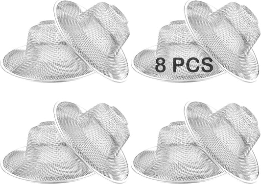 8PCS Metal Mesh Kitchen Sink Strainer, 4.41" Stainless Steel Slop Basket Filter Trap, Mesh Sink Drain Strainer Kitchen, Hair Basket Drain - Fits Most Kitchen Bathroom Sinks Shower Floor Drain