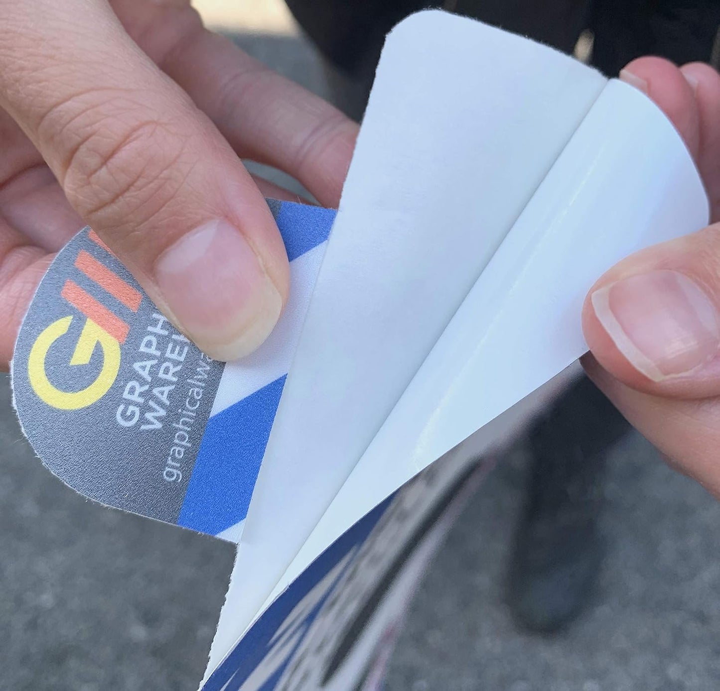 "Phones Down Heads Up" Safety Sign - Laminated Adhesive Floor Signs by Graphical Warehouse (12)